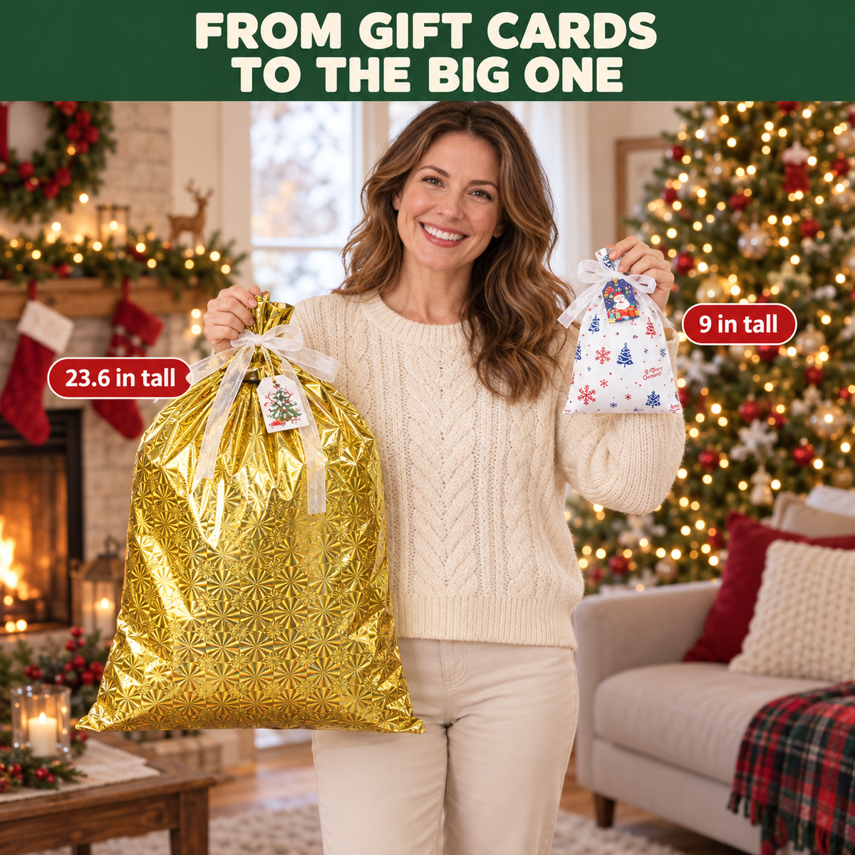 Drawstring Christmas Bags