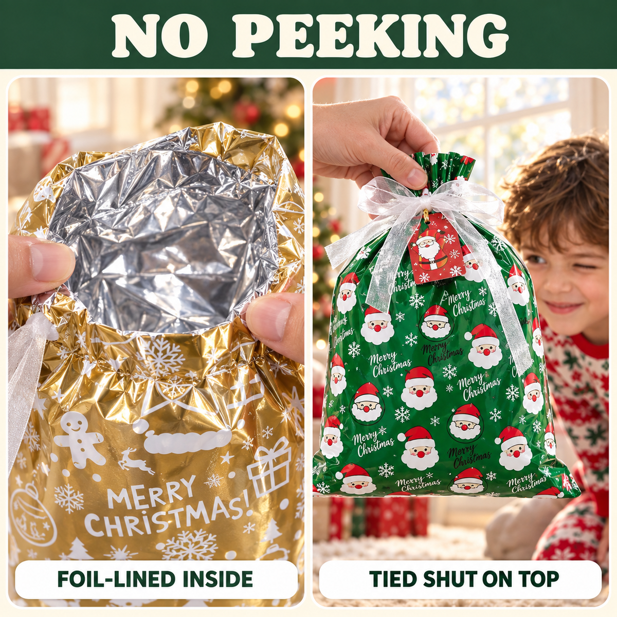 Drawstring Christmas Bags