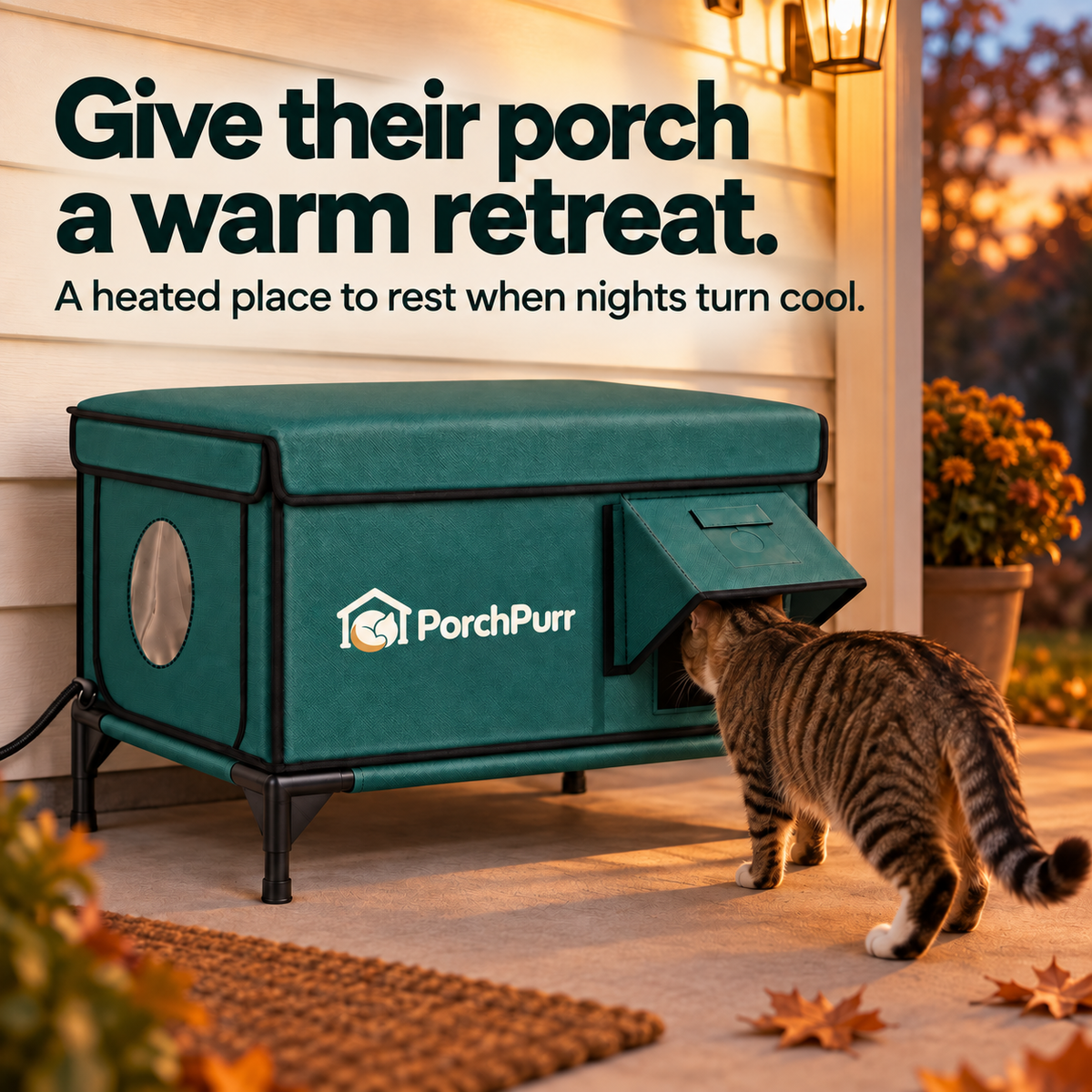 A warm place for the cats outside.