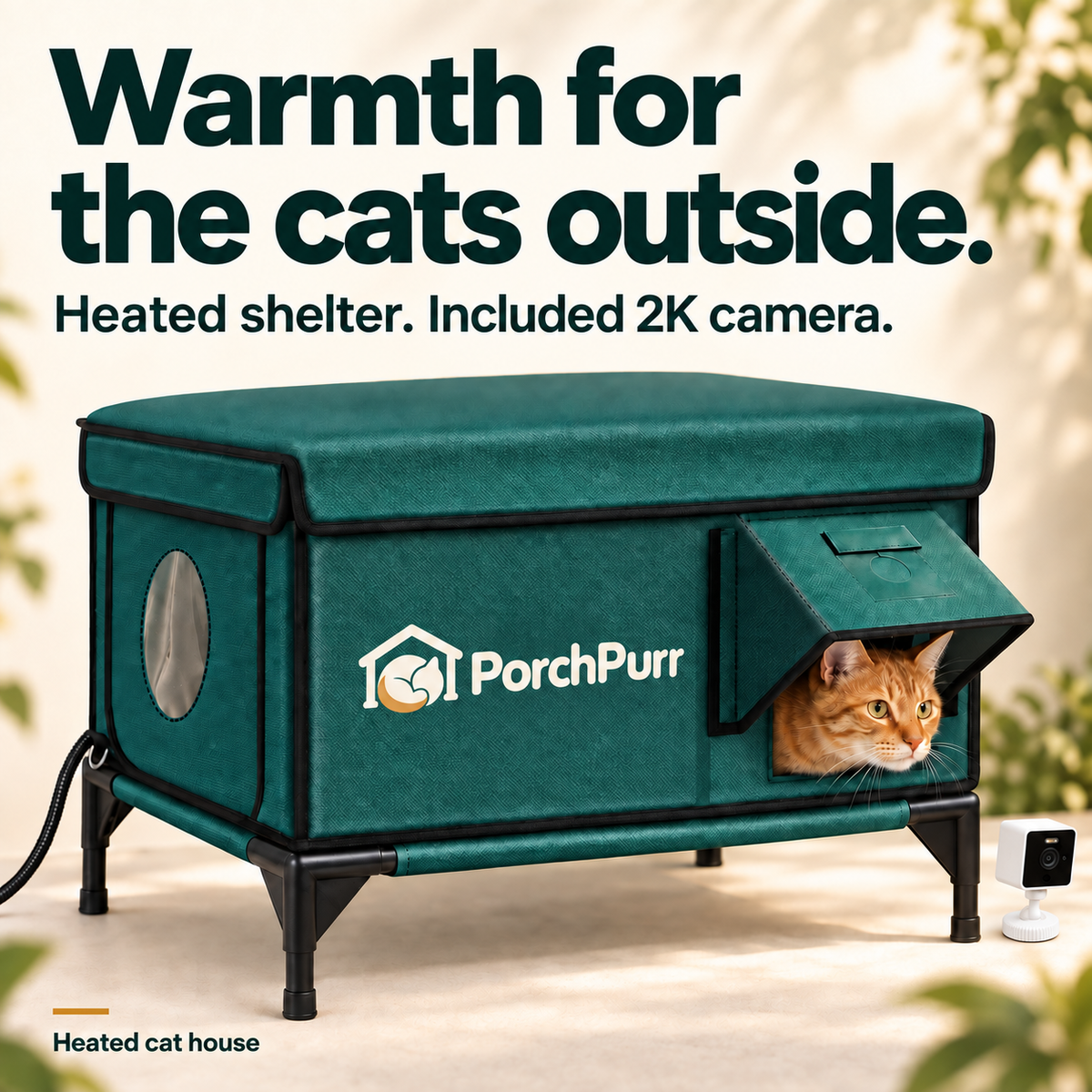 A warm place for the cats outside.