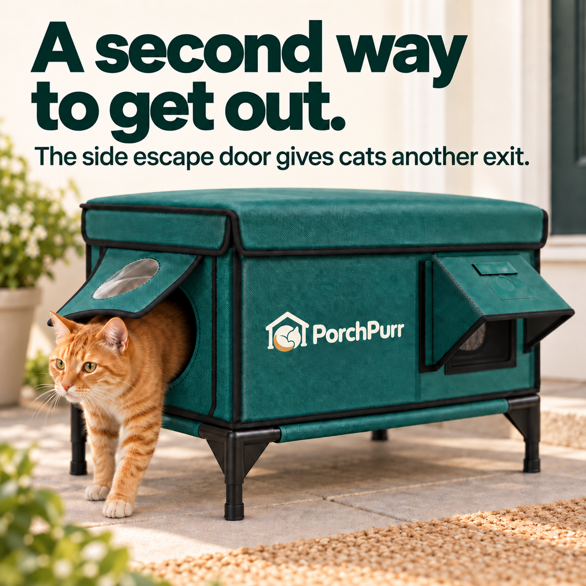 A warm place for the cats outside.