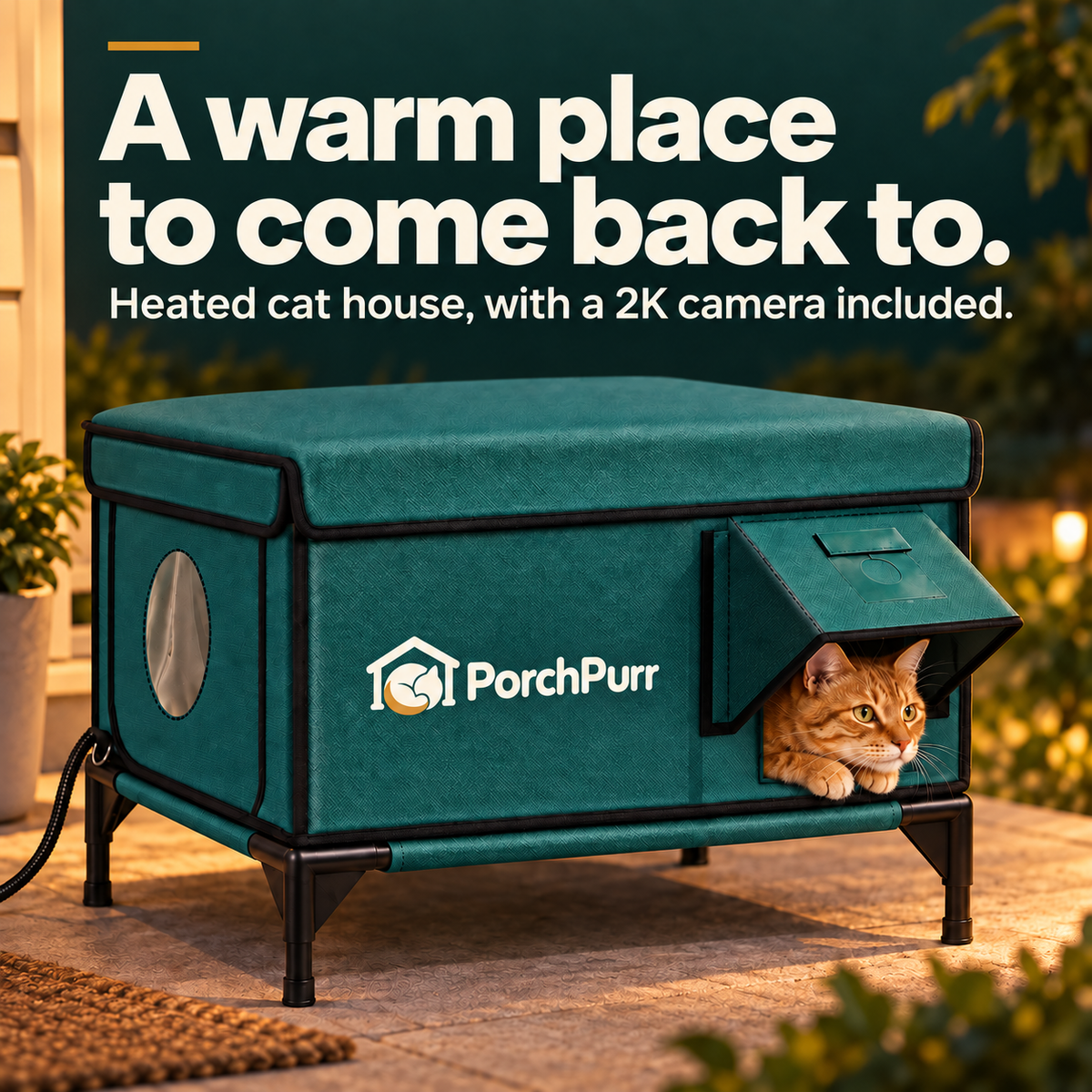 A warm place for the cats outside.