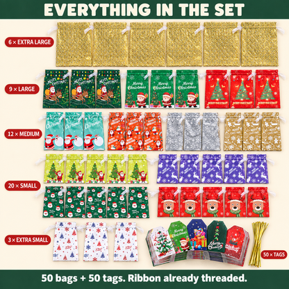 Drawstring Christmas Bags