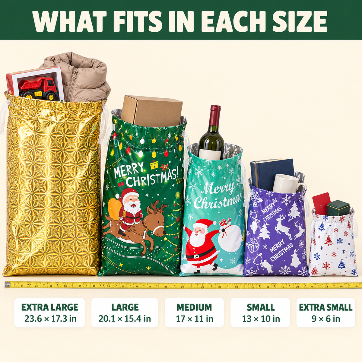 Drawstring Christmas Bags
